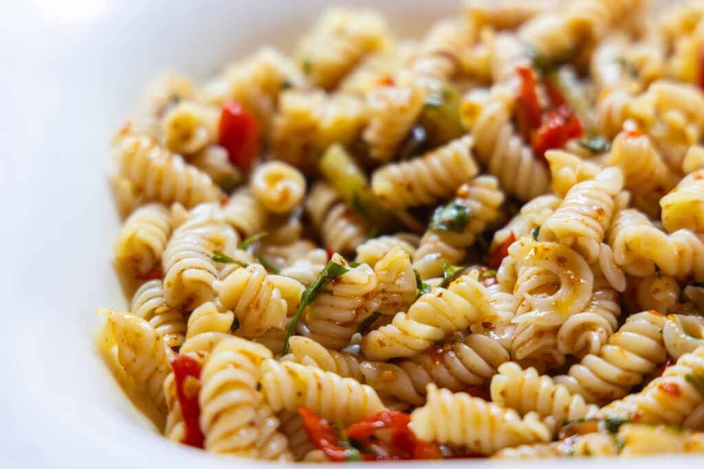 Pasta salad for lunch